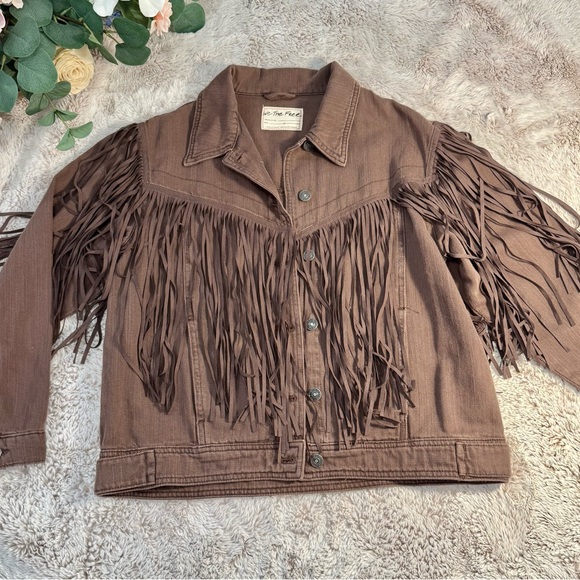 We The Free Jackets & Blazers - Fringe and country, We The Free, Chocolate Jean Jacket
